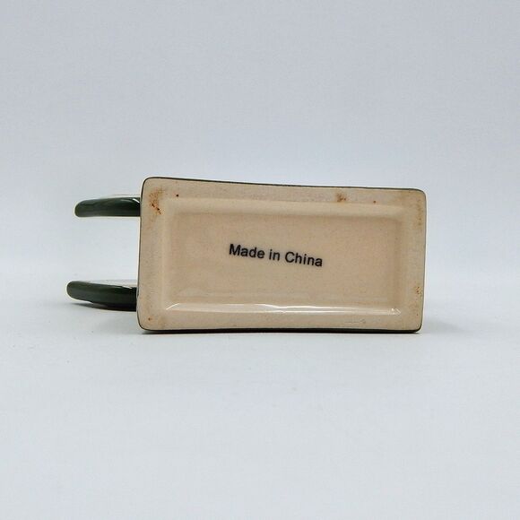 Temp-Tations by Tara Old World Green Napkin Holder Ceramic Flower 5 Inch - Picture 6 of 6